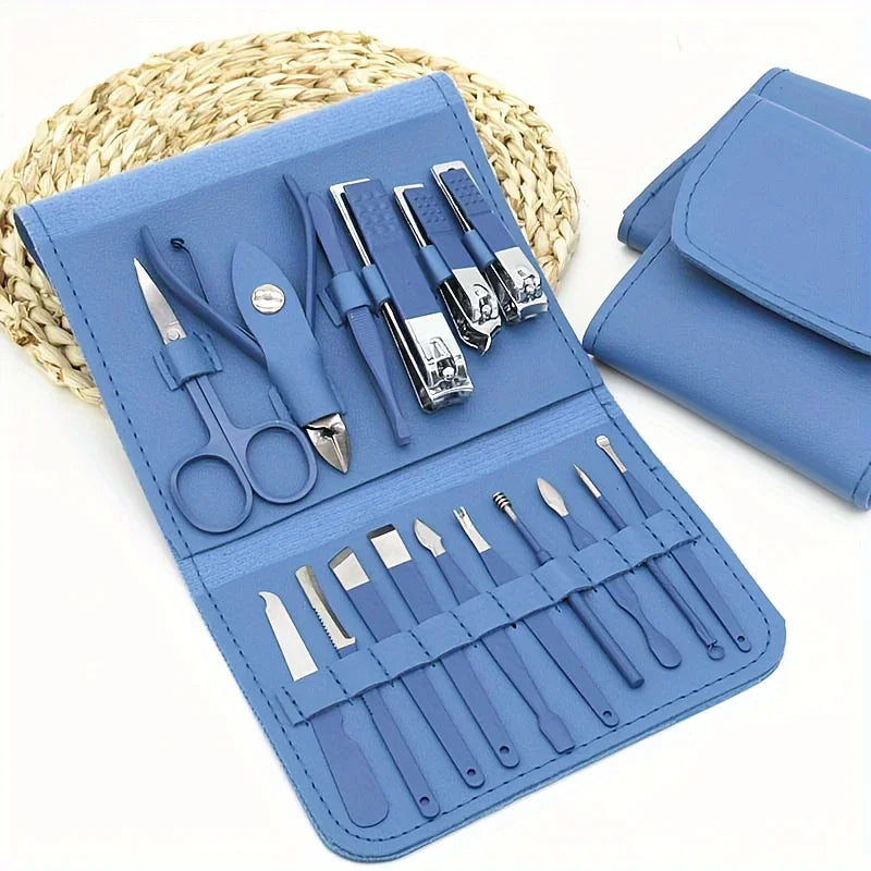 16pcs Professional Nail Clippers and Cuticle Nippers Set with Travel Case Manicure Set Pedicure Sets Nail Clippers | 3