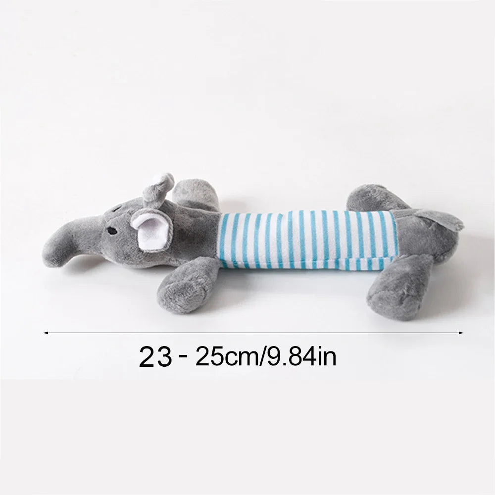 Plush Cute Elephant Duck Pig Pet Dog Cat Squeak Sound Dog Toys Funny Fleece Durability Chew Molar Toy Fit for All Pets | Color:2