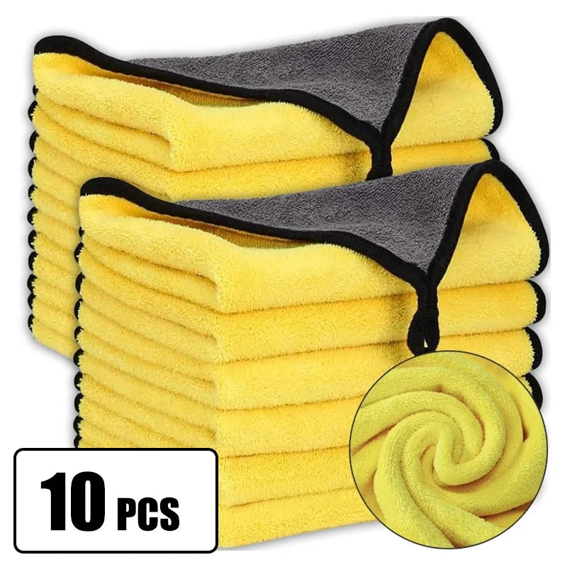 Car Wash Microfiber Towel 30x30/60CM Car Cleaning Drying Cloth Hemming Car Care Cloth Detailing Car Wash Towel | 0