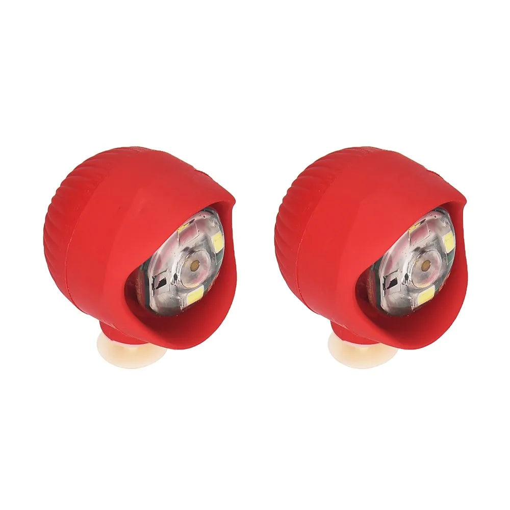 2pcs PVC LED Shoe Lights Charms Accessories for Night Rides, Walks & Dog Walks,Shoes Charms, 3 Lighting Modes | Color:Red