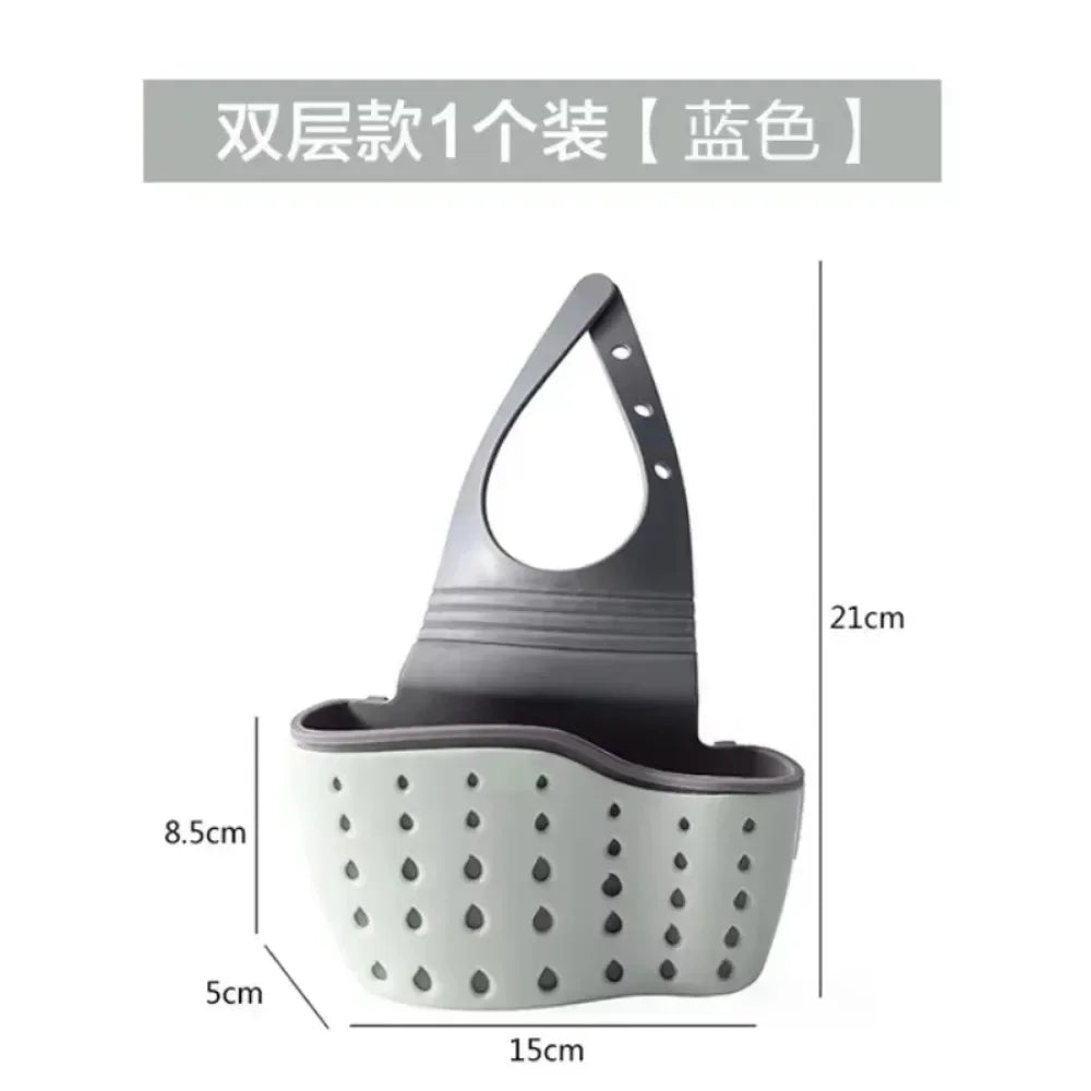 Adjustable Sink Drainer Kitchen Storage Basket Sponge Pool Hanging Bag Supplies Kitchen Accessories Organizer Household Items | 5