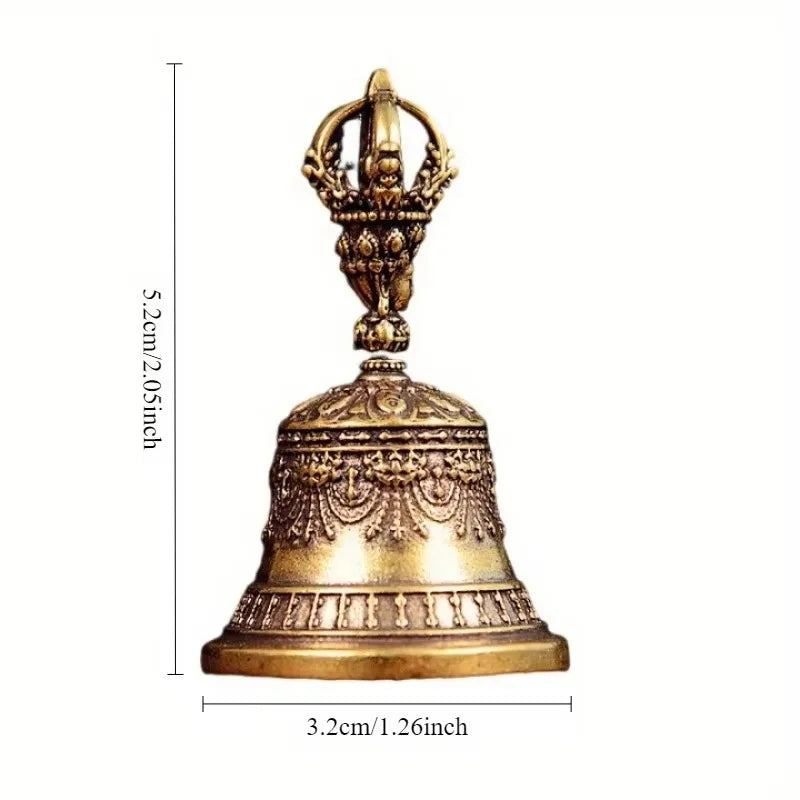 Brass Handicraft Die-casting Drop Bell Key Car Button Wind Bell Tibetan Bronze Bell Creative Gift Home Decoration Accessories | 2