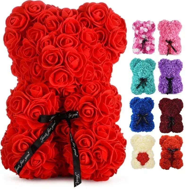 2026 New Artificial Flower Eternal Rose Teddy Bear for Mom Mother's Day Birthday Valentine's Day Anniversary Gifts & Decorations | 1