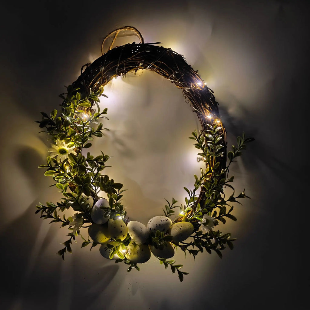 2026 Easter Garland Creative Easter Egg Element Wreath Window Door Garden Gate Decorative Hanging Holiday Party Decor Door Sign | 5