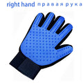 DualPet Pet Grooming Glove for Dog Cats Glove Pet Hair Deshedding Brush Comb Glove Pet Dog Cleaning Massage Glove Accessories | Color:Right Blue