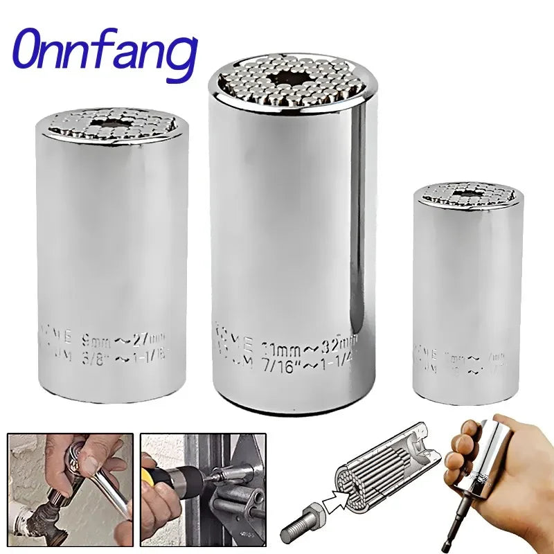 Onnfang 7-19/11-32mm Universal Ratchet Wrench Universal Socket Head, Household Socket Power/Hand Tool Wrench | 0