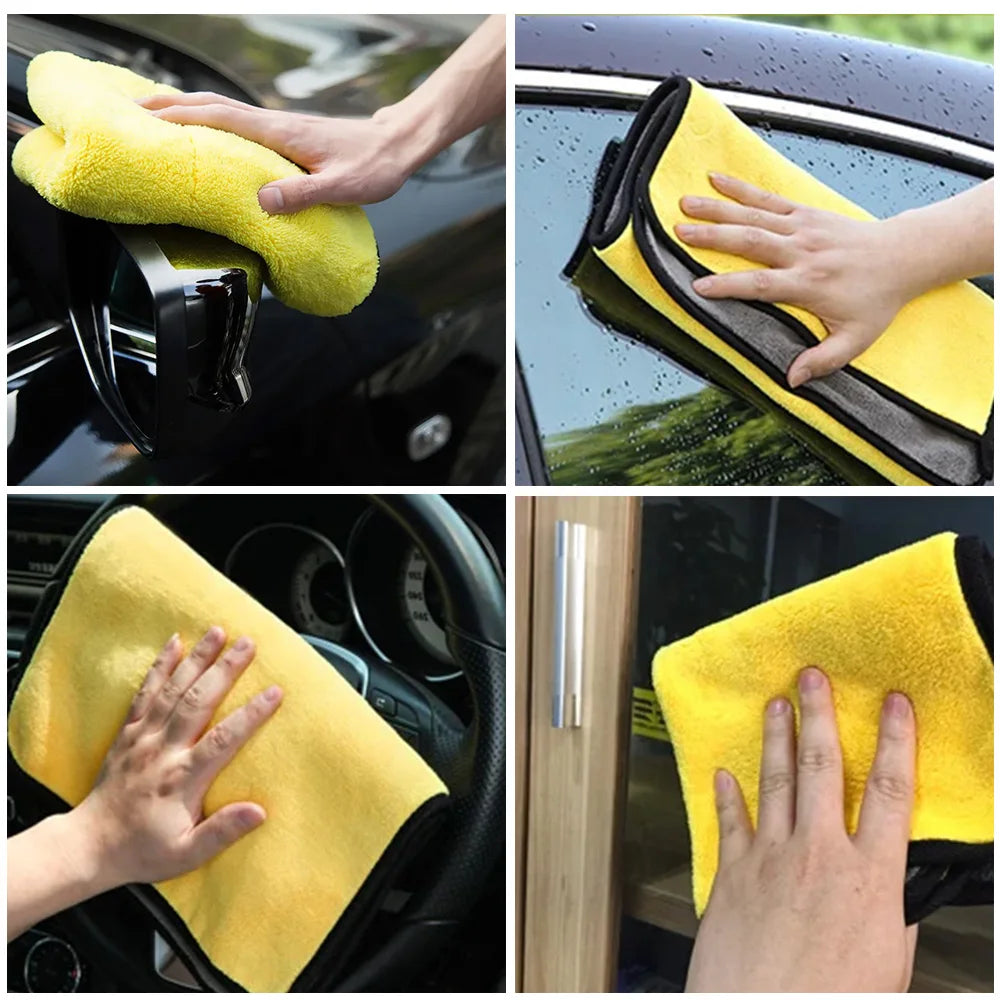 Car Wash Microfiber Towel 30x30/60CM Car Cleaning Drying Cloth Hemming Car Care Cloth Detailing Car Wash Towel | 1