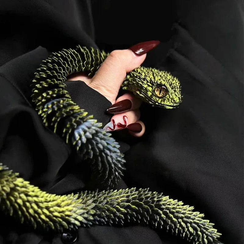 3D Printed Snake Rotatable Articulated Snake Joint Mobility Animal Simulation Model Office Desktop Ornament Home Decor Kids Gift | 0