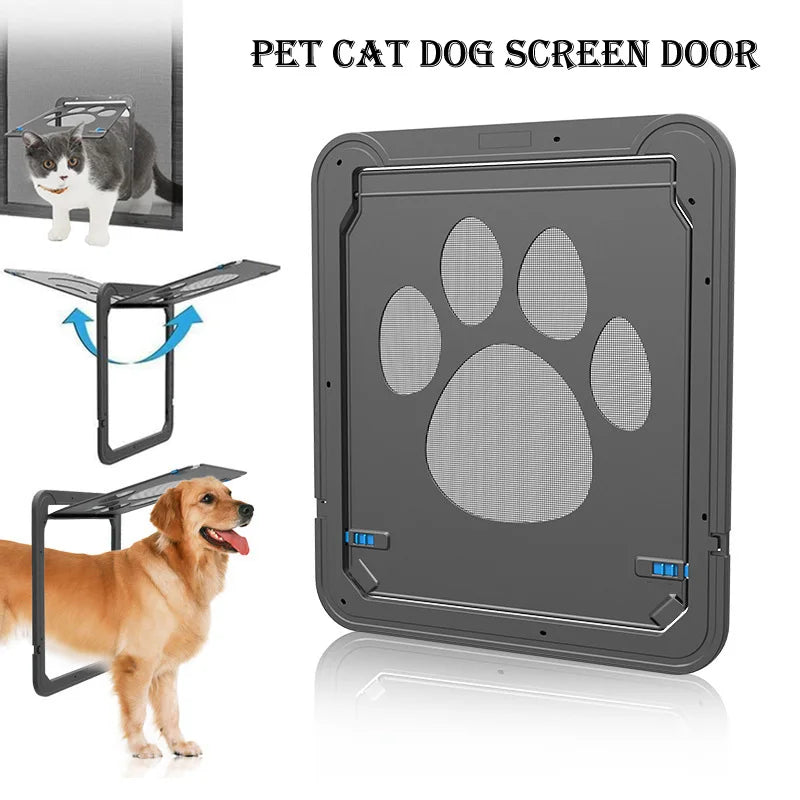 Pet Door Cat Dog Screen Door Lockable Magnetic Flap Screen Automatic Lock Door Suitable for Dogs and Cats Pet Screen Door | 1