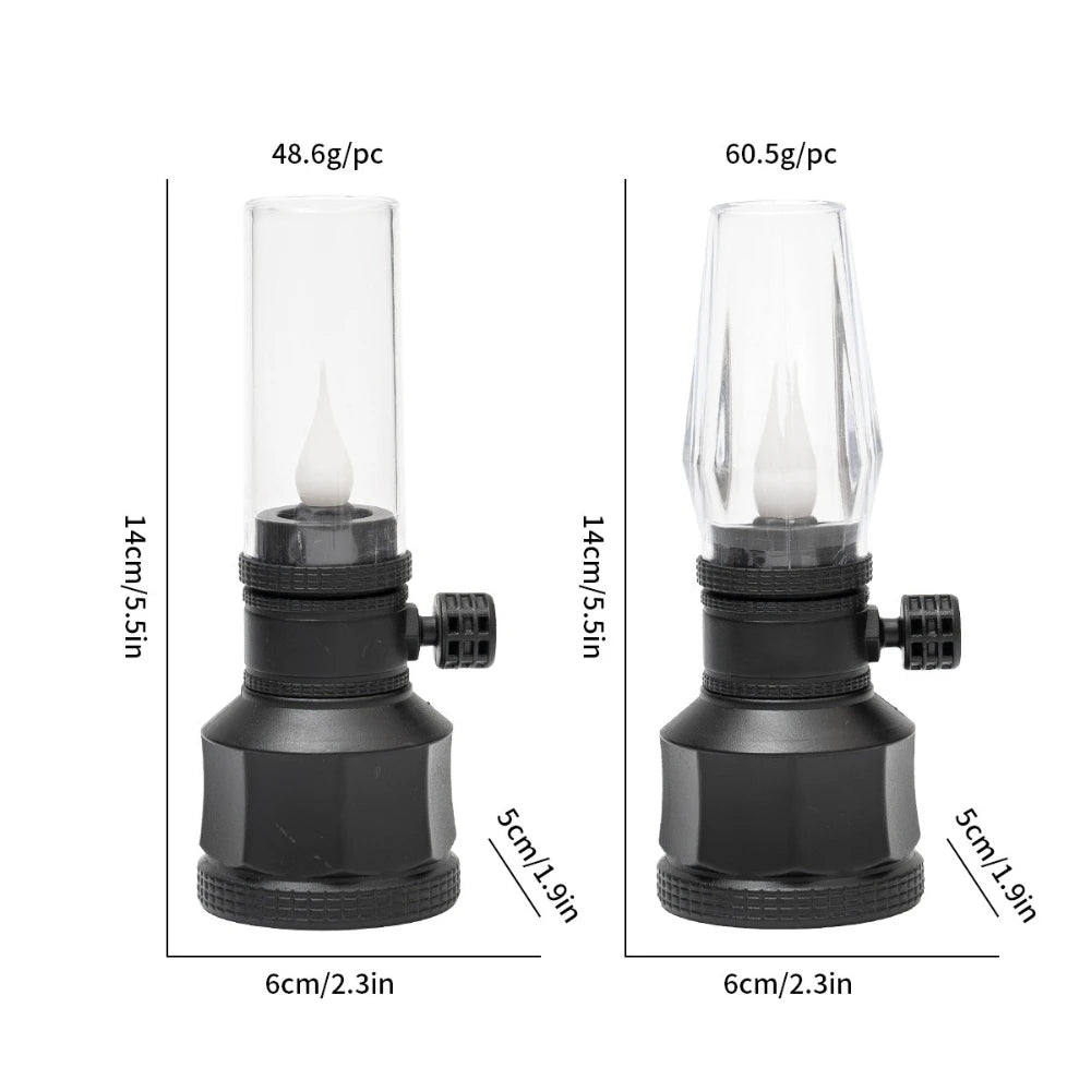 Candle Light Picnic Camping Retro Decorative Ambience Light Desktop LED Electronic Candle Desk Lamp Night Light Decoration | 4