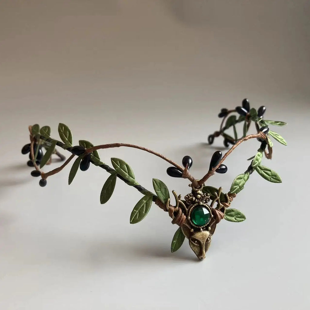 Elf Crown  Minimalist Woodland Tiara Deer Antlers Elven Headpiece Festival Boho Wedding Bride Fairy Costume Circlet Renaissance | 2