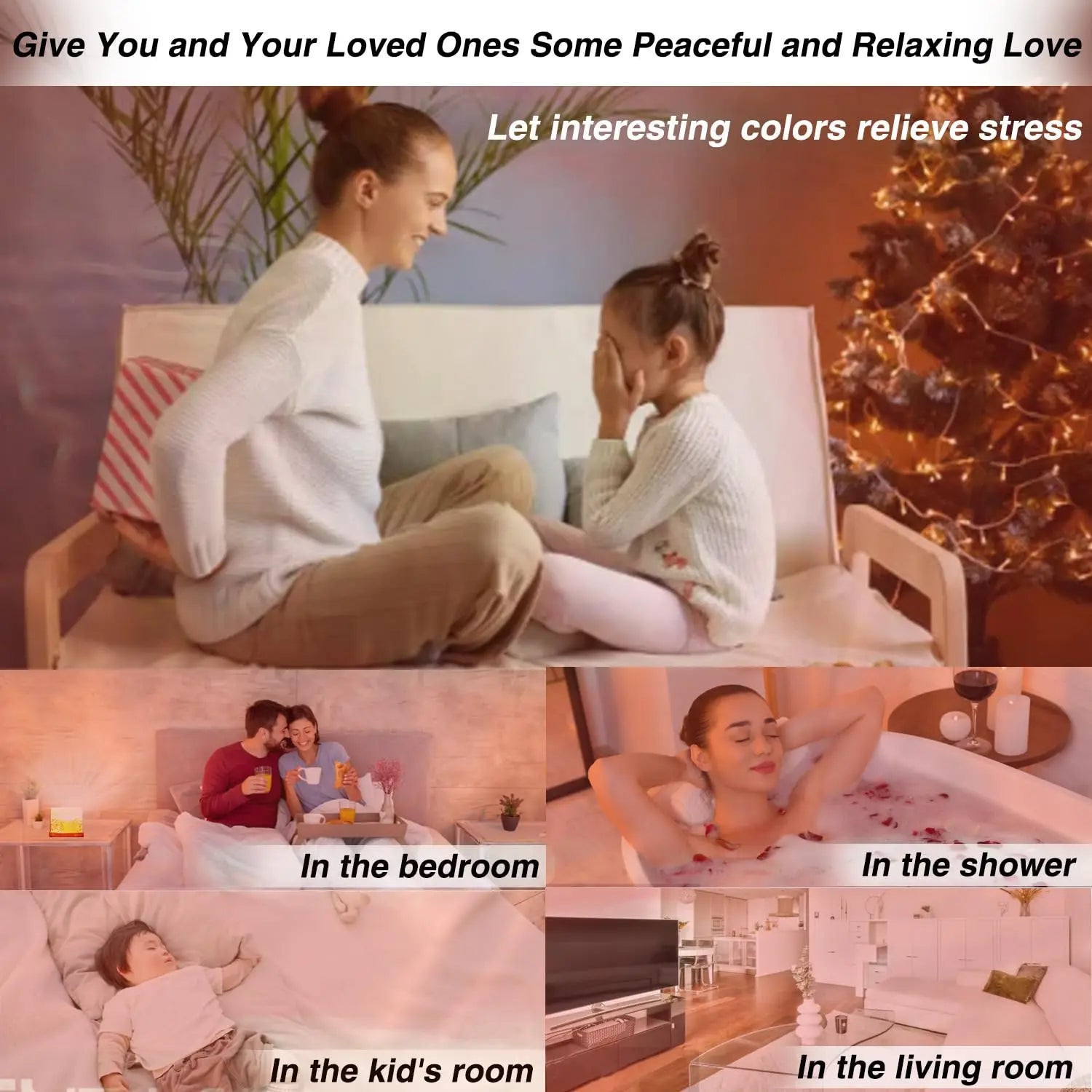 Ocean Lamp Water Light Projector - Water Ripple Projector Light Cube Aurora Northern Lights Wave Ripple Night Light for Bedroom | 4