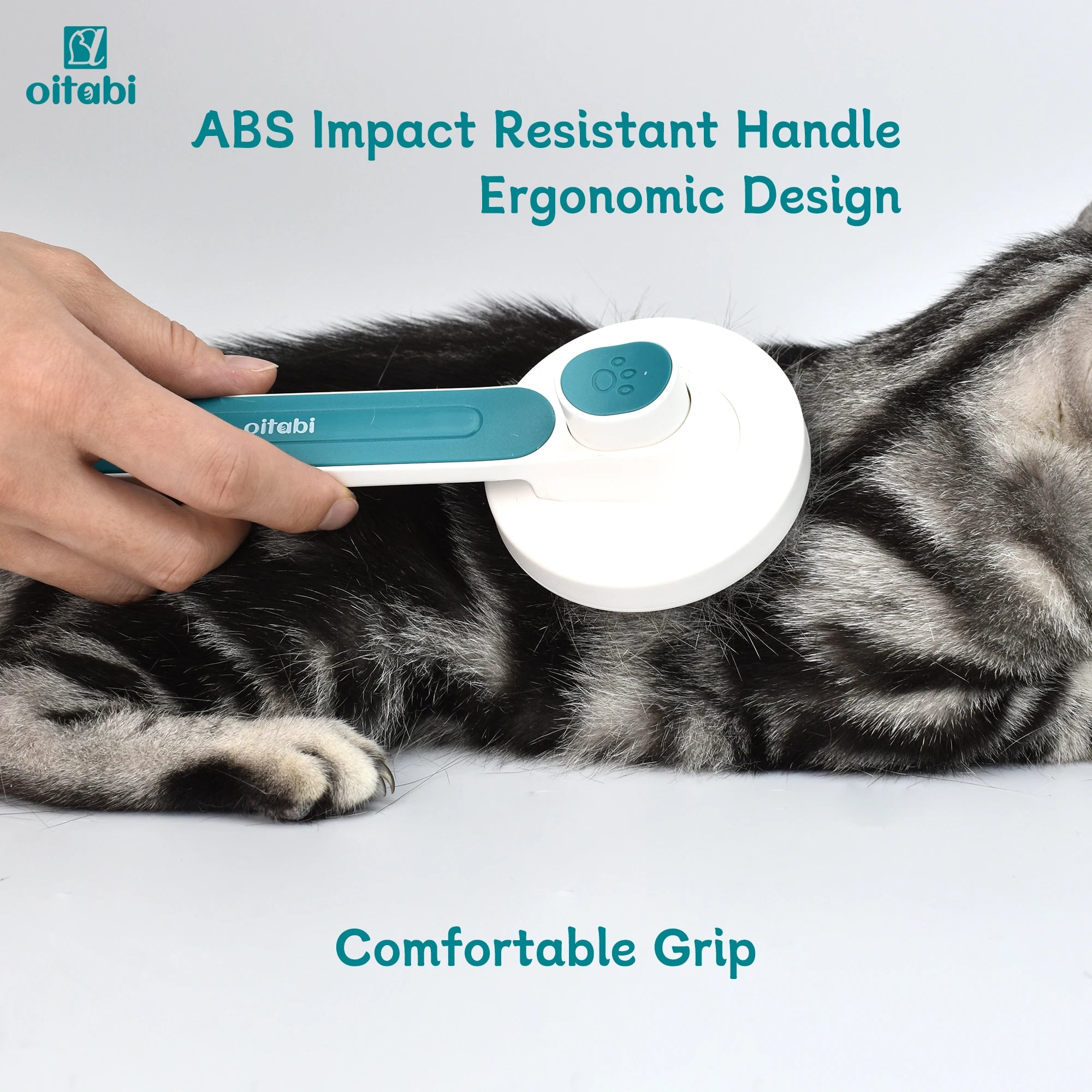 Oitabi Self Cleaning Brush for Dogs and Cats, Pet Hair Brush for Shedding Long & Short Hair, Easy Clean Retractable Hair Removal | 4