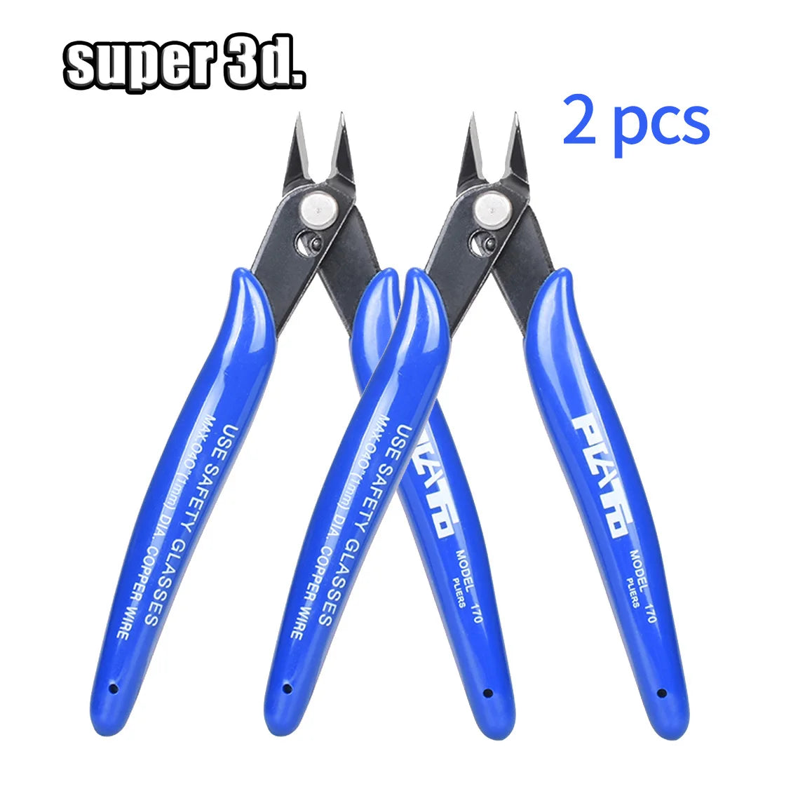 1pcs PLATO 170 Wishful Clamp DIY Electronic Diagonal Pliers Side Cutting Nippers Wire Cutter 3D printer parts | Color:2 PCS