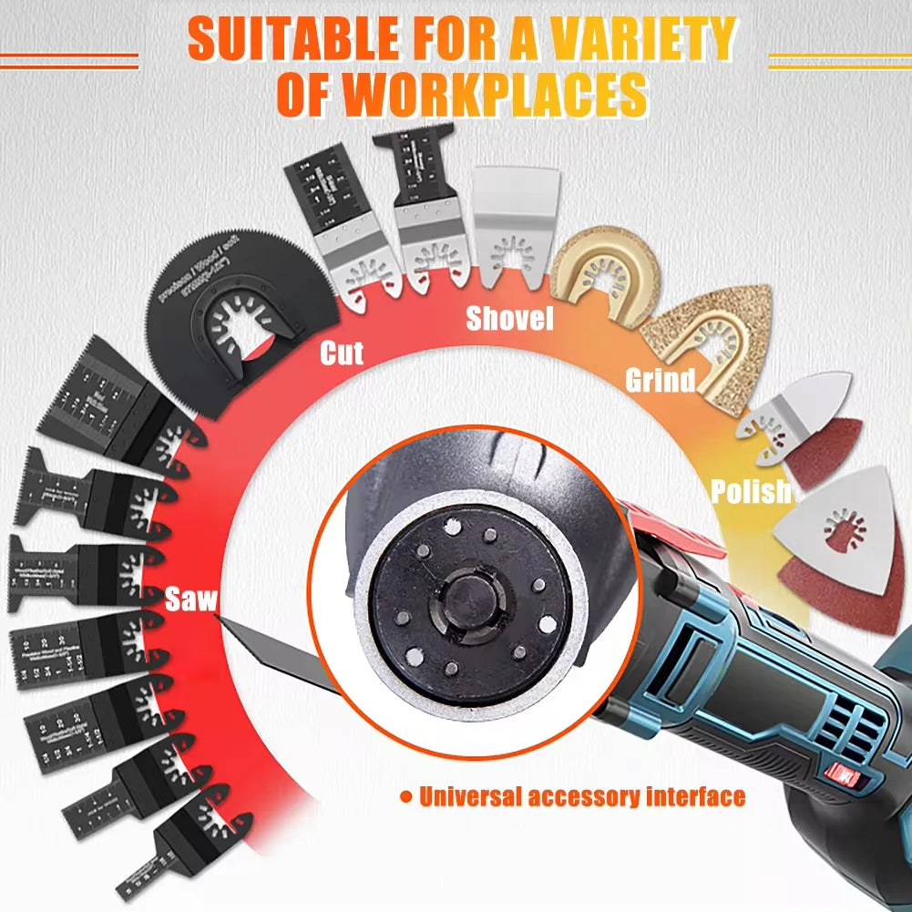 Multifunction Universal Saw Blades Set Oscillating Quick Release For Renovator Woodworking DIY Power Tool 12-108Pcs/Set | 1