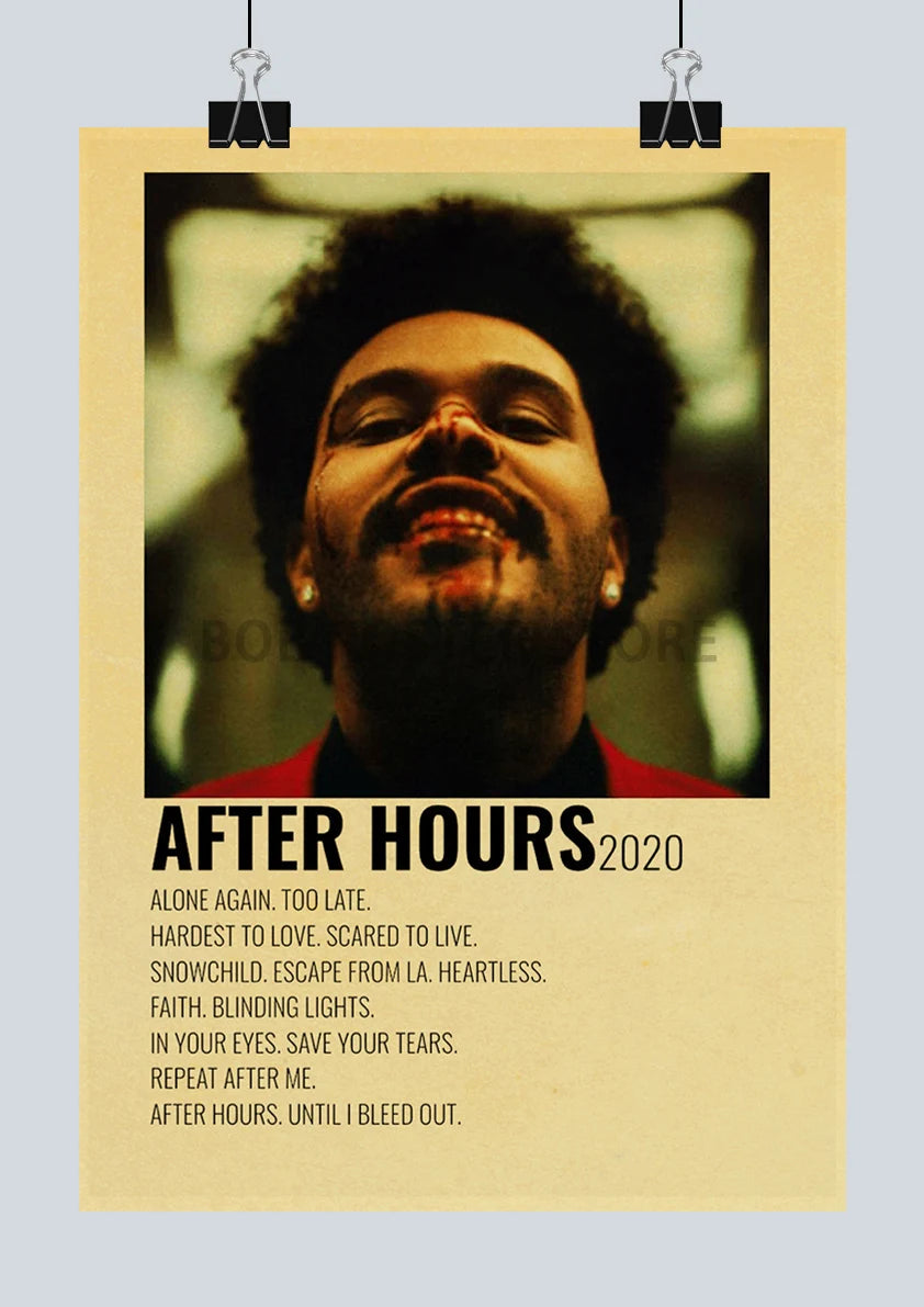 Classic Hot Singer Musician Poster Vintage Kraft Paper Decorative Collection Art Home Study Room Bar Cafe Door Gift Wall Sticker | Color:Q217-23