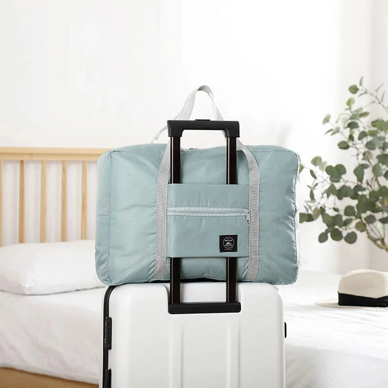 Foldable Travel Duffel Bag for Airlines Carry on Bag for Women and Girls Lightweight Large Capacity Sports Weekend Trip Overnigh | Color:Blue