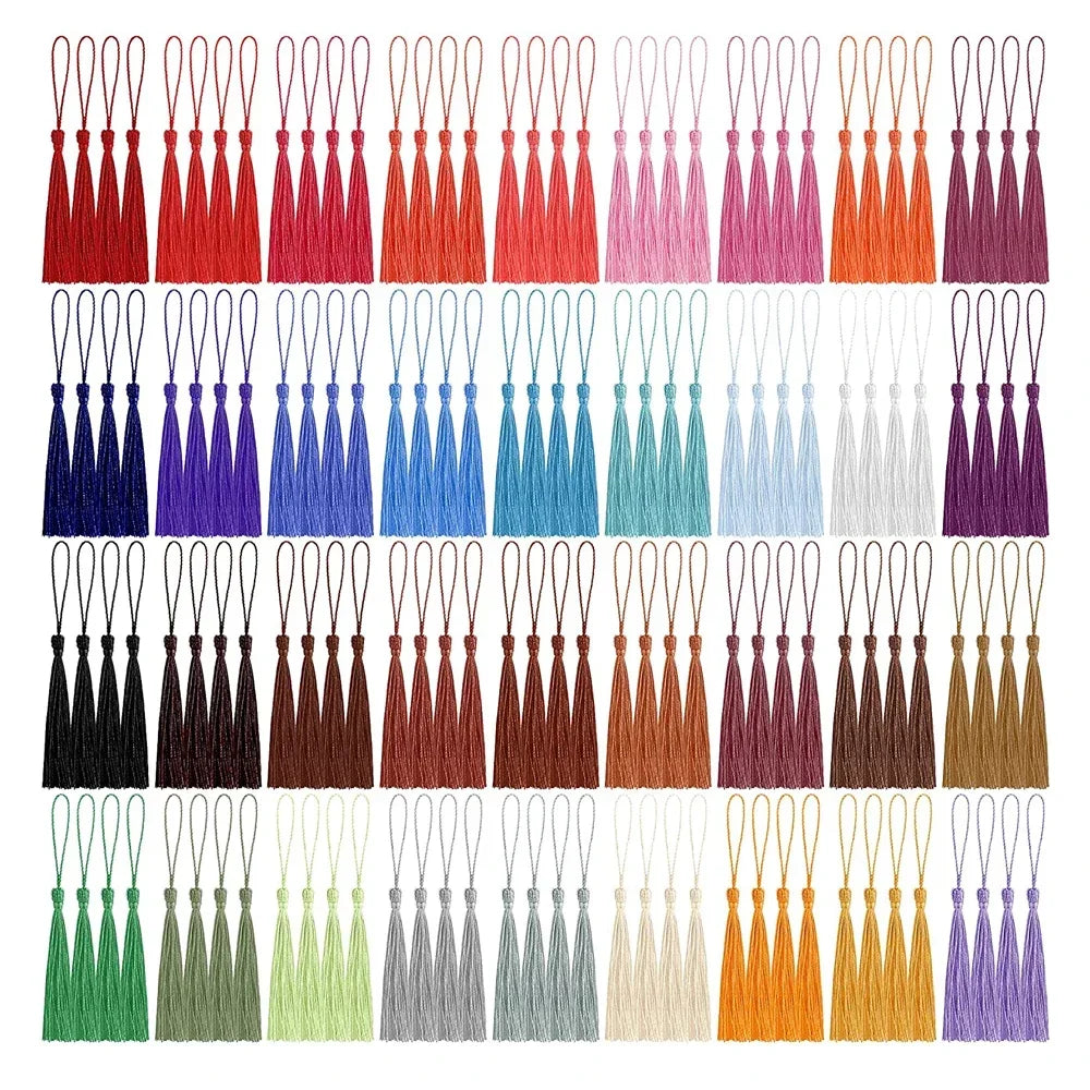100pcs/lot 13cm Tassel Silk Fringe Silky Floss Bookmark Tassels Mini Tassels For DIY Craft Jewelry Making Souvenir Bookmarks | 0