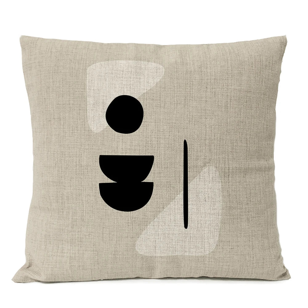 Simple Black Geometric Pillows Boho Leaves Throw Pillow Cover Bohemia Floral Cushion Home Decoration Decorative Sofa Pillow Case | 3
