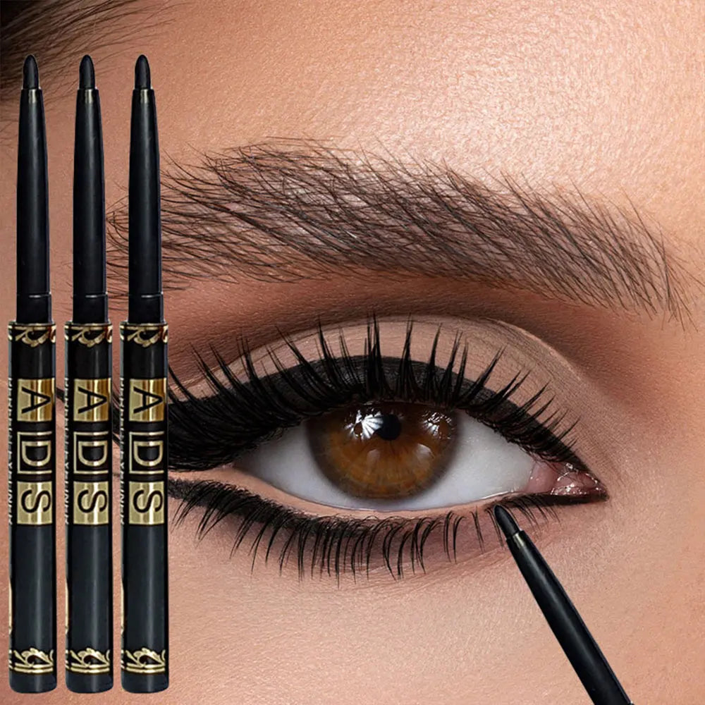 3PCS/9PCS Long-Lasting Waterproof Black Eyeliner Pencil -Smudge-Proof Sweat-Resistant for Bold Eye Makeup, ldeal Gift | Color:3PCS