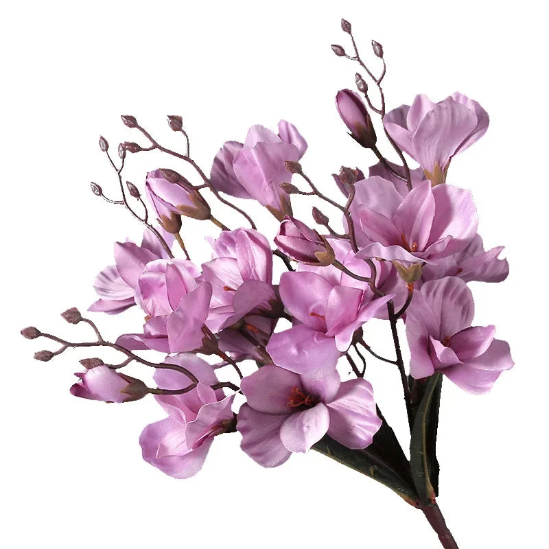 High Quality 5 Forks 20 Head Artificial Magnolia Flower For Home Living Room Table Decoration Bride Wedding Party Flower Bouquet | 5