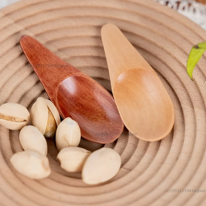 Mini Natural Wooden Cooking Tools Scoop Tea Honey Coffee Condiment Salt Sugar Spoon Household Kitchen Gadgets Spoons | 5