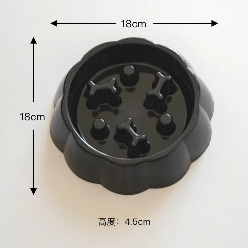Pet supplies Color Slow Feeder Cat Bowl Anti-choking Plastic Dog Puzzle Food Bowl, Dog Water Basin For Anxiety Relief | Color:Image color-1