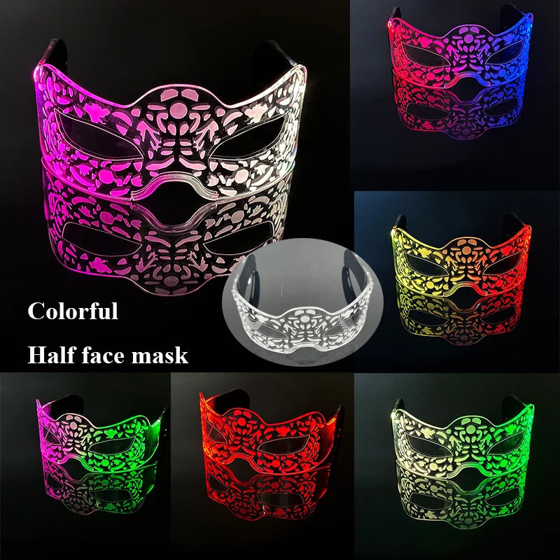 Fashion Luminous Decorative Glasses Neon Light Decoration LED Sunglasses For Nightclub DJ Dance Music Rave Costume Night | Lenses Color:626