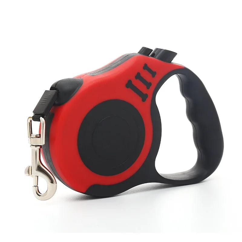 3M/5M Retractable Dog Leash Automatic Flexible Dog Puppy Cat Traction Rope Belt Dog Leash for Small Medium Dogs Pet Products | Color:Red