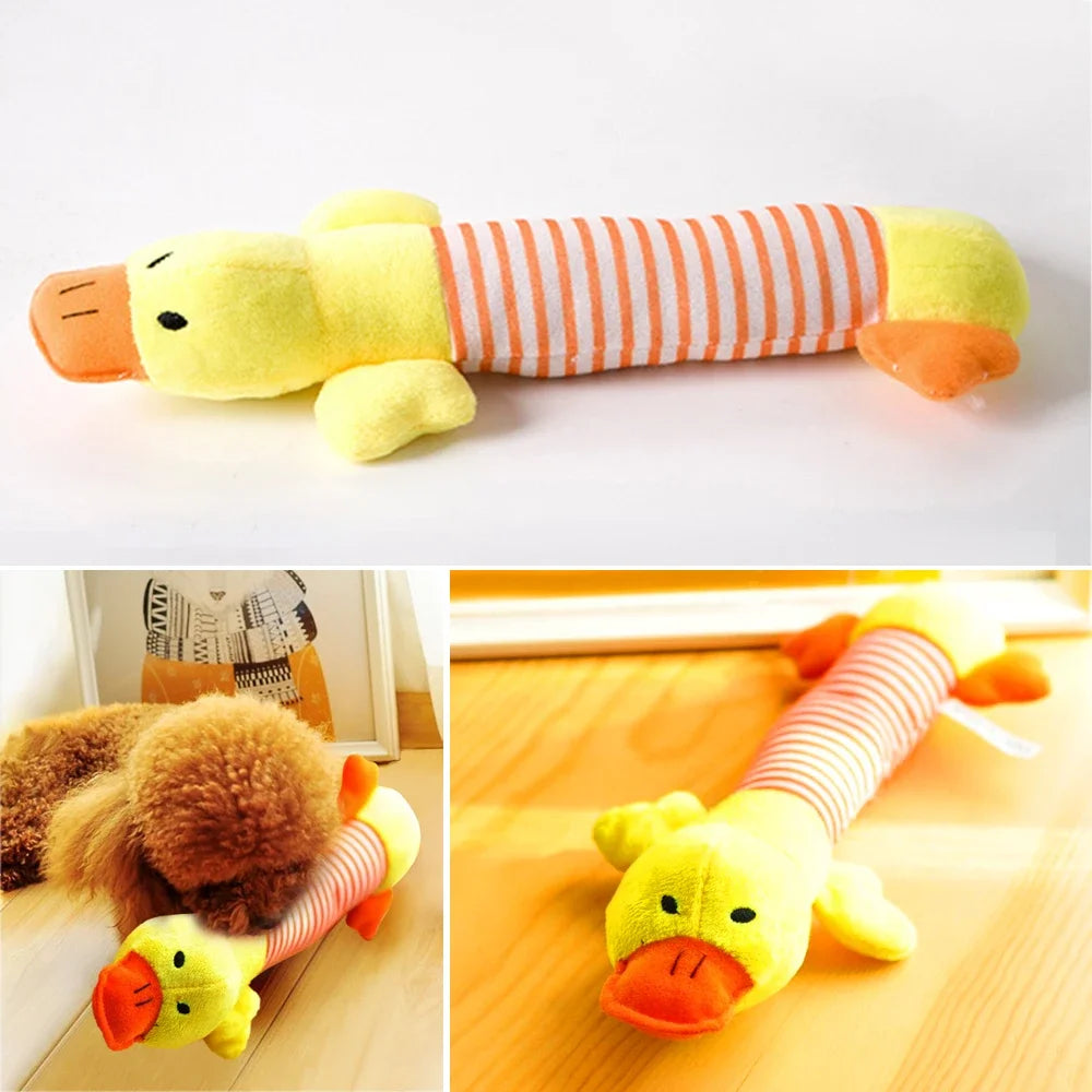 Plush Cute Elephant Duck Pig Pet Dog Cat Squeak Sound Dog Toys Funny Fleece Durability Chew Molar Toy Fit for All Pets | 4