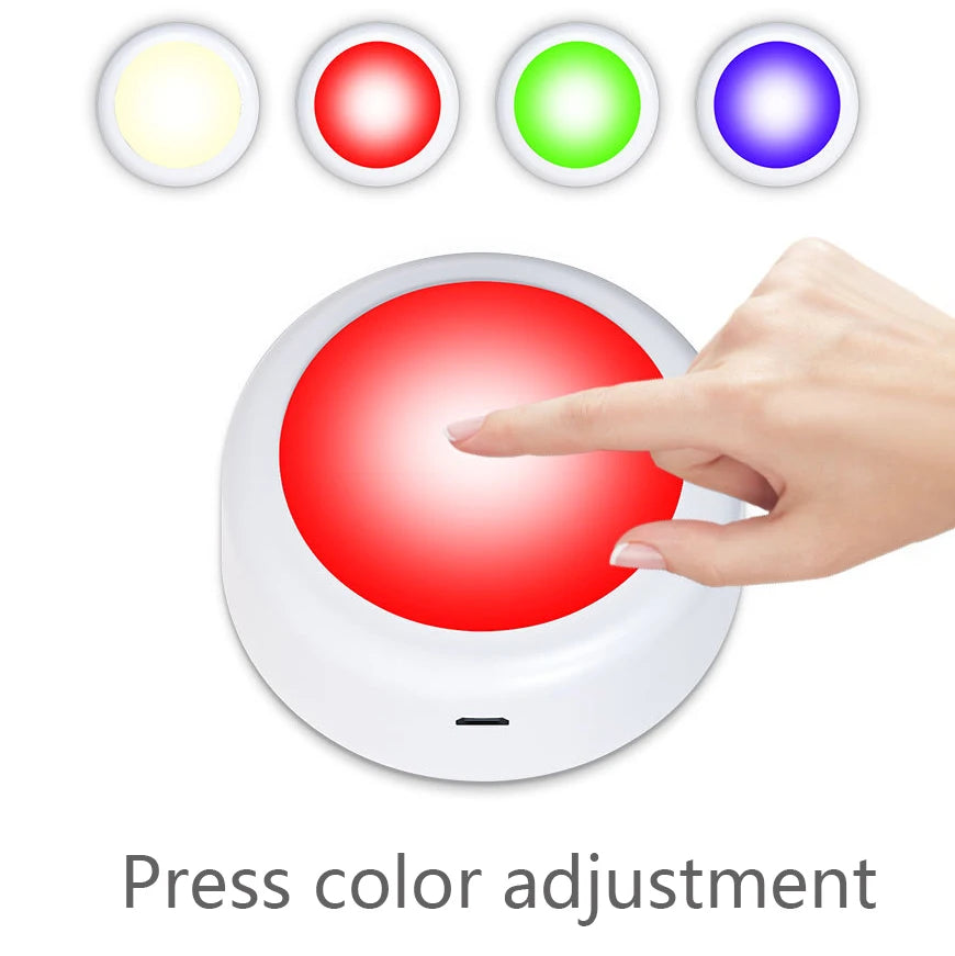 RGB LED Under Cabinet Lights with Remote Control Battery Powered Wireless Dimmable Night Lamp LED Lights for Home Wardrobe Light | 4