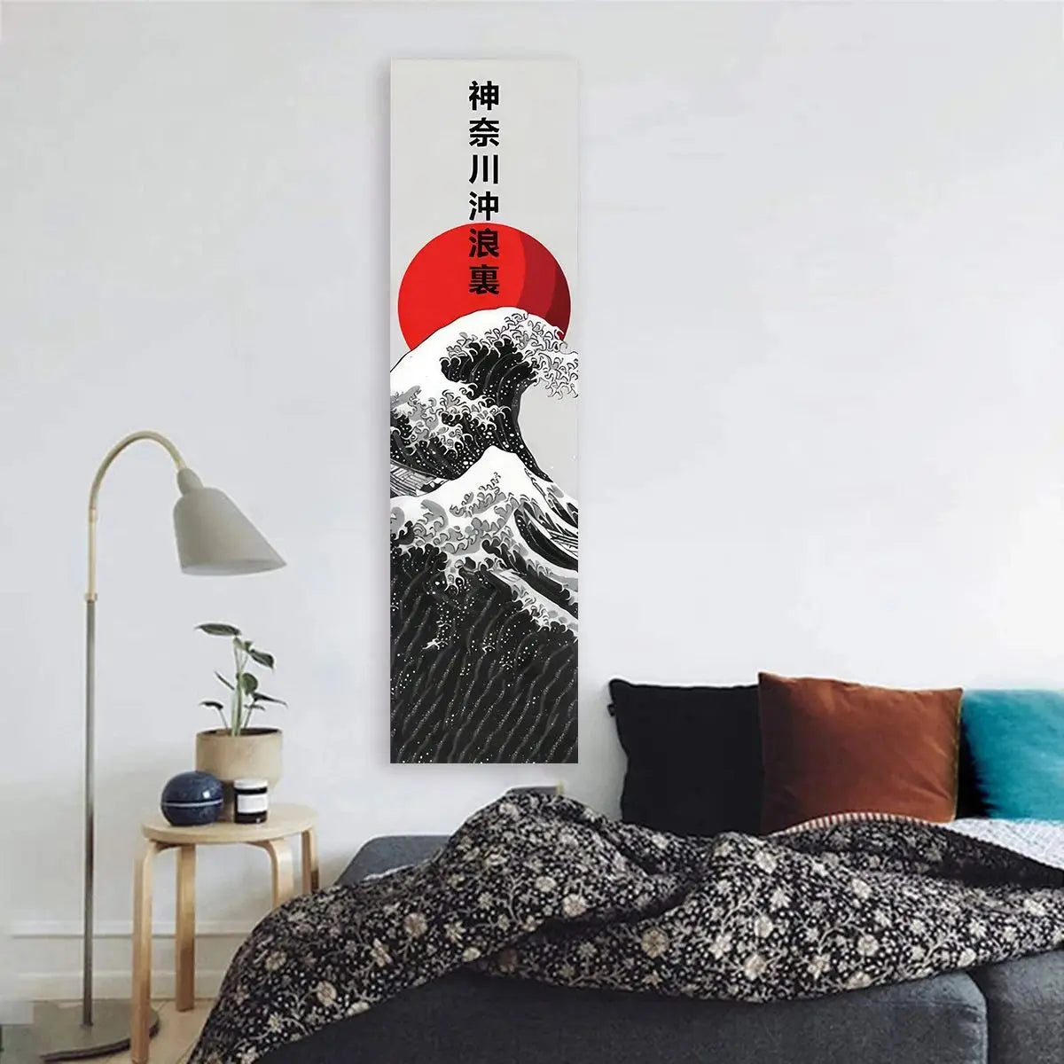VIKAMA Japanese-Style Red Sun and Waves Bohemian-Style Landscape Wall Decor Ideal for bedroom and living room wall decoration | 3