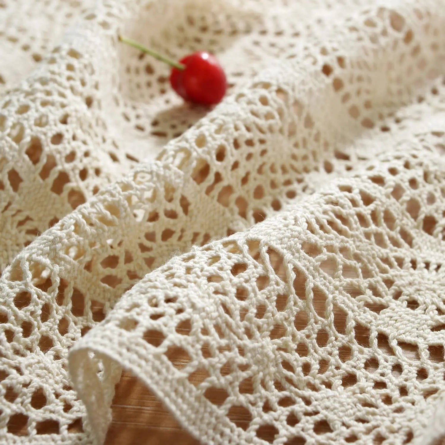 Table Runner Farmhouse Style Cotton Lace Boho Table Runner Vintage Home Bridal Shower Country Wedding Party Coffee Table Decor | 1