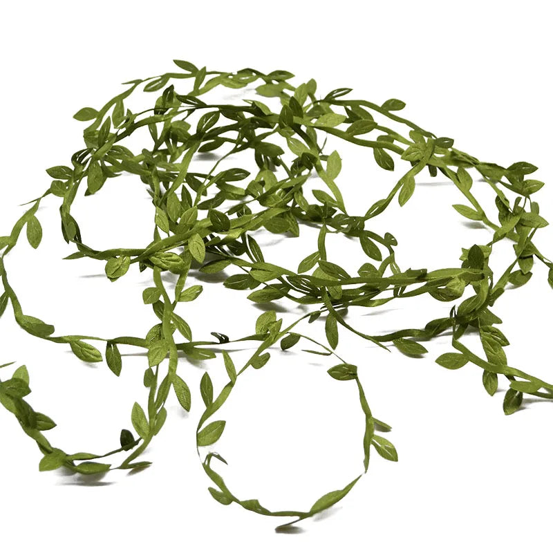 10 Meter Silk Leaf-Shaped Handmake Artificial green Leaves For Wedding Decoration DIY Wreath Gift Scrapbooking Craft Fake Flower | 3
