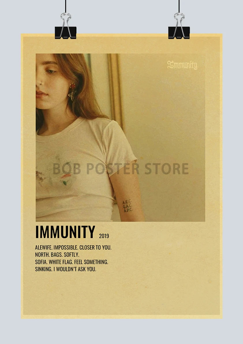 Classic Hot Singer Musician Poster Vintage Kraft Paper Decorative Collection Art Home Study Room Bar Cafe Door Gift Wall Sticker | Color:Q217-4