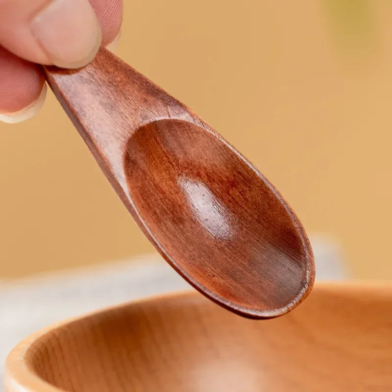 Mini Natural Wooden Cooking Tools Scoop Tea Honey Coffee Condiment Salt Sugar Spoon Household Kitchen Gadgets Spoons | 2
