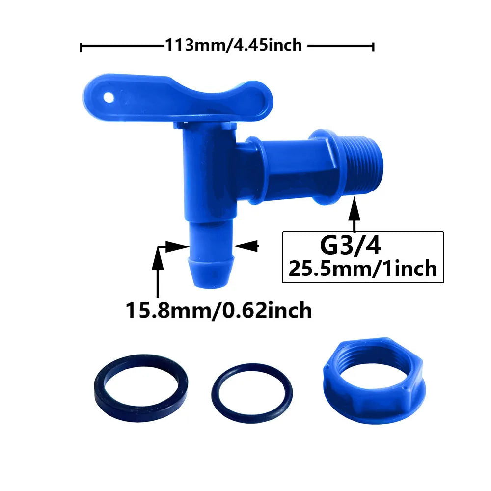 3/4" IBC Tank Tap Adapter Coarse Thread S60 to 5/8" Hose Connector Valves Fittings Garden Water Tanks Faucet Replacement | 5