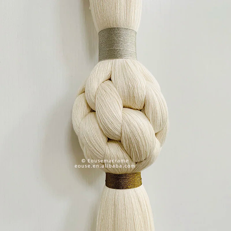 Boho Chic Art Decor Rope Knot Thick Polyester Luxury Woven Wall Hanging Decor For Wedding Or Living Room | 4