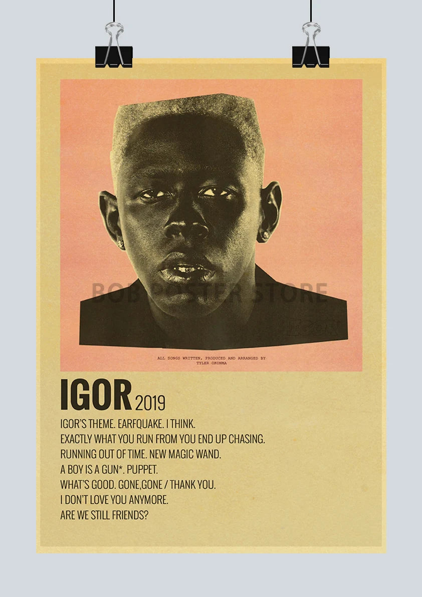 Classic Hot Singer Musician Poster Vintage Kraft Paper Decorative Collection Art Home Study Room Bar Cafe Door Gift Wall Sticker | Color:Q217-36