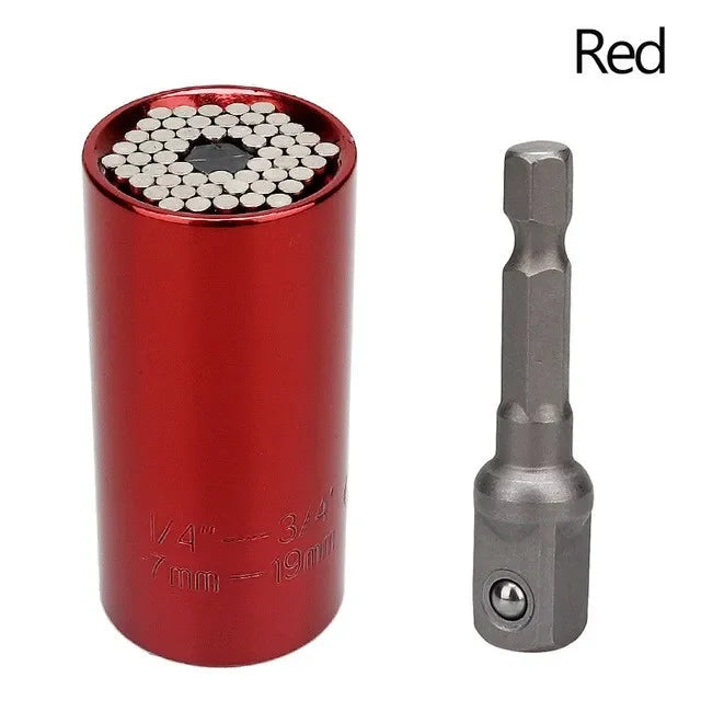 Onnfang 7-19/11-32mm Universal Ratchet Wrench Universal Socket Head, Household Socket Power/Hand Tool Wrench | Color:7-19mm RE