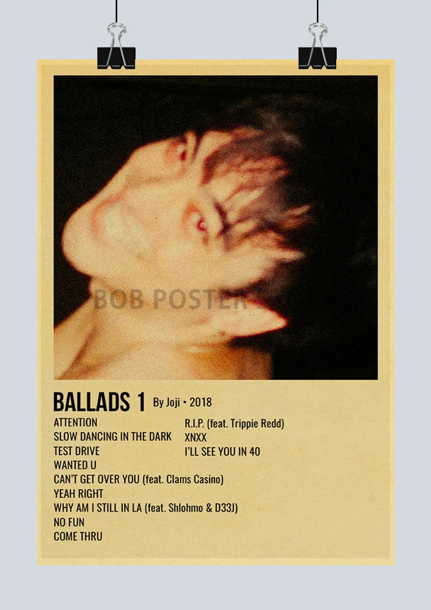 Classic Hot Singer Musician Poster Vintage Kraft Paper Decorative Collection Art Home Study Room Bar Cafe Door Gift Wall Sticker | Color:Q217-34