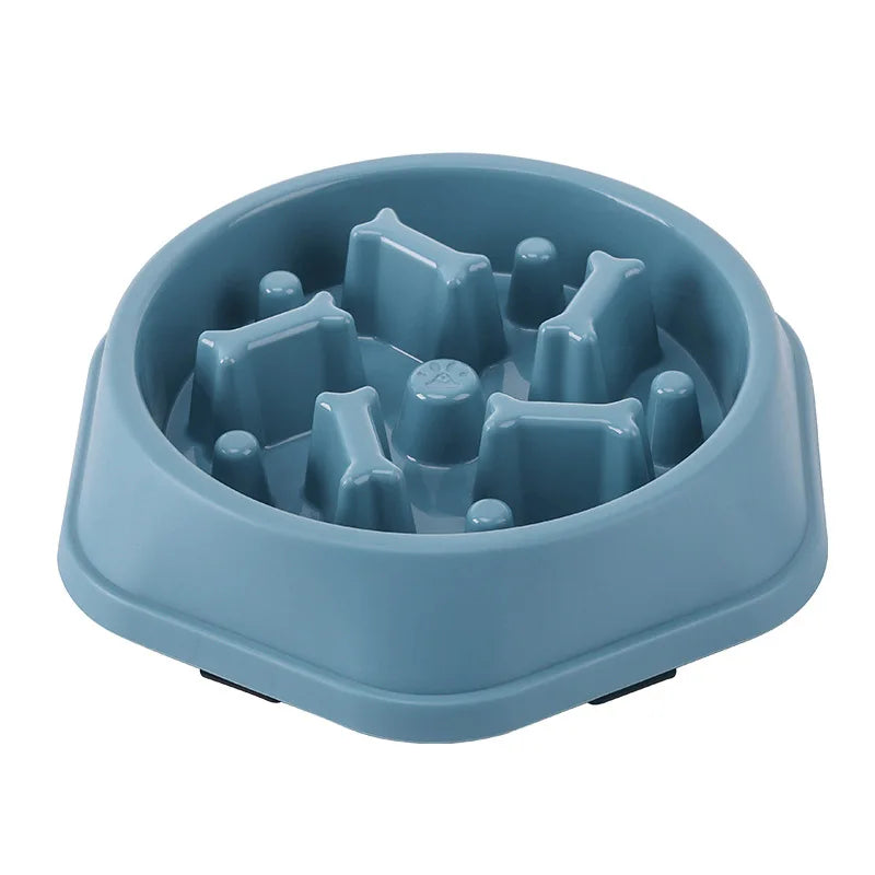 Pet Cat Dog Slow Food Bowl Fat Help Healthy Round Anti-choking Thickened And Non-slip Multiple Colors Shapes | Color:Picture color-18