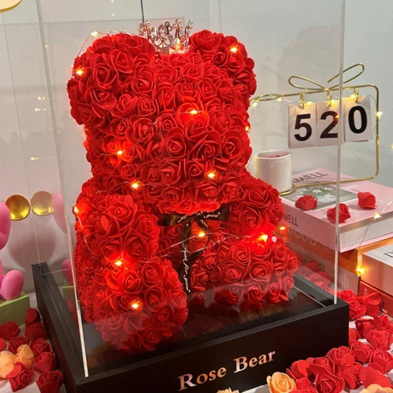 2026 New Artificial Flower Eternal Rose Teddy Bear for Mom Mother's Day Birthday Valentine's Day Anniversary Gifts & Decorations | 0