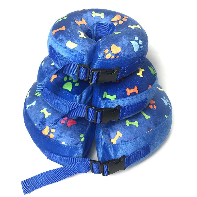 Dog Inflatable Cone Collar Adjustable Washable Post-Surgery Recovery Sweet Donuts for Large Medium Dogs Cats Protective Collar | 4