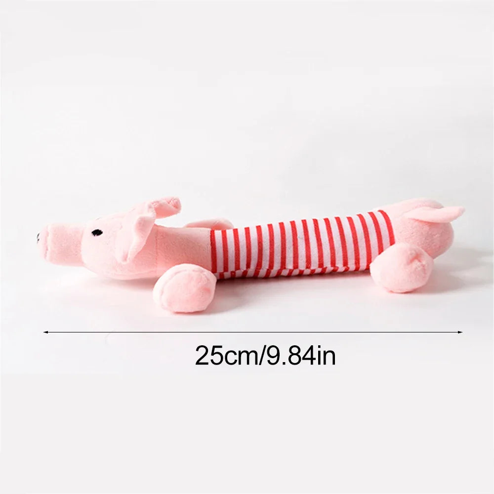 Plush Cute Elephant Duck Pig Pet Dog Cat Squeak Sound Dog Toys Funny Fleece Durability Chew Molar Toy Fit for All Pets | Color:1