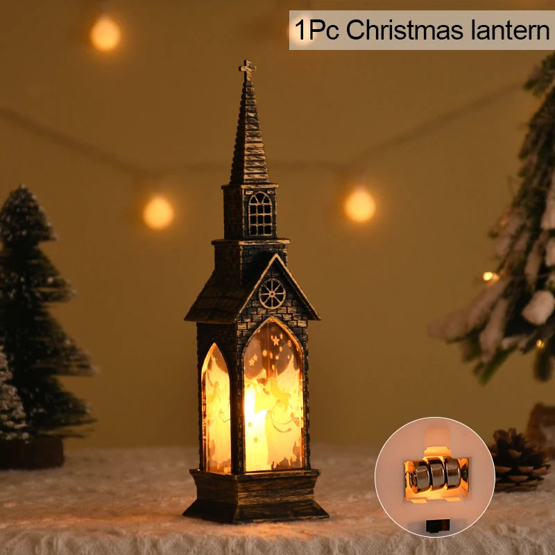 2025 Christmas LED Night Light Santa Claus Snowman Lantern Lamp Table Ornament Christmas Decoration for Home Xmas Navidad Gifts | Color:Fairy
