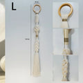 Boho Chic Art Decor Rope Knot Thick Polyester Luxury Woven Wall Hanging Decor For Wedding Or Living Room | Color:L-14x120cm