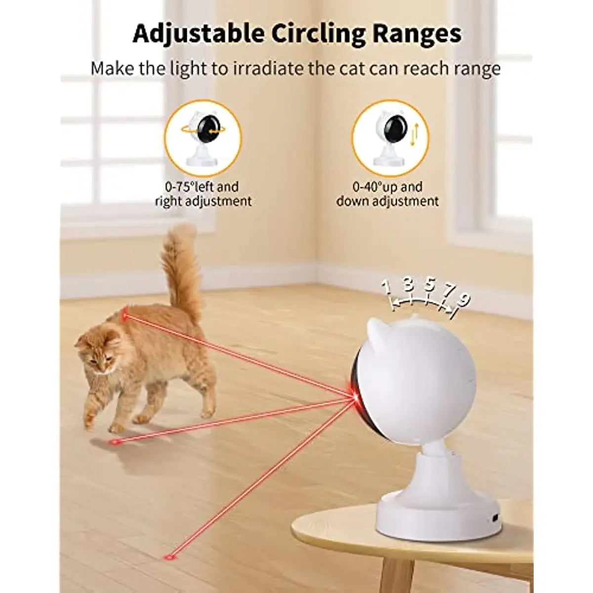 ATUBAN Automatic Laser Cat Toys,USB Rechargeable,Interactive Cat Toy for Indoor Cats Kitty Kittens Dog,Multifunctional Cat Toy | 1