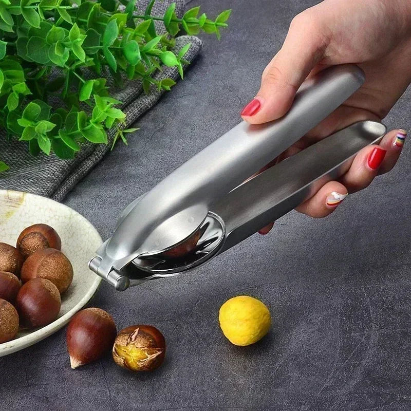 Chestnut Opener Nutcracker Clip 304 Stainless Steel Walnut Pecan Filbert Macadamia Pistachio Nut Cutter Knife Kitchen Gadgets | 2