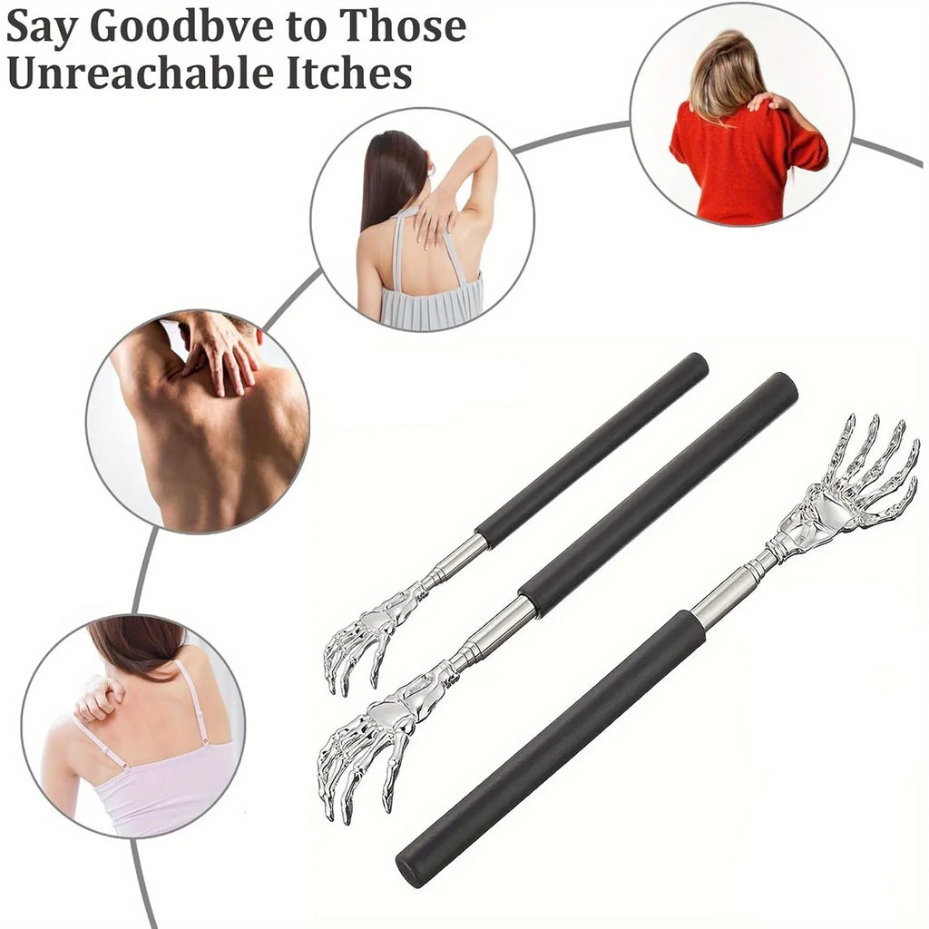 Portable Extendable Back Scratcher Stainless Steel Telescoping Back Scratcher for Both Human and Pets Extendable Back Massager | 2